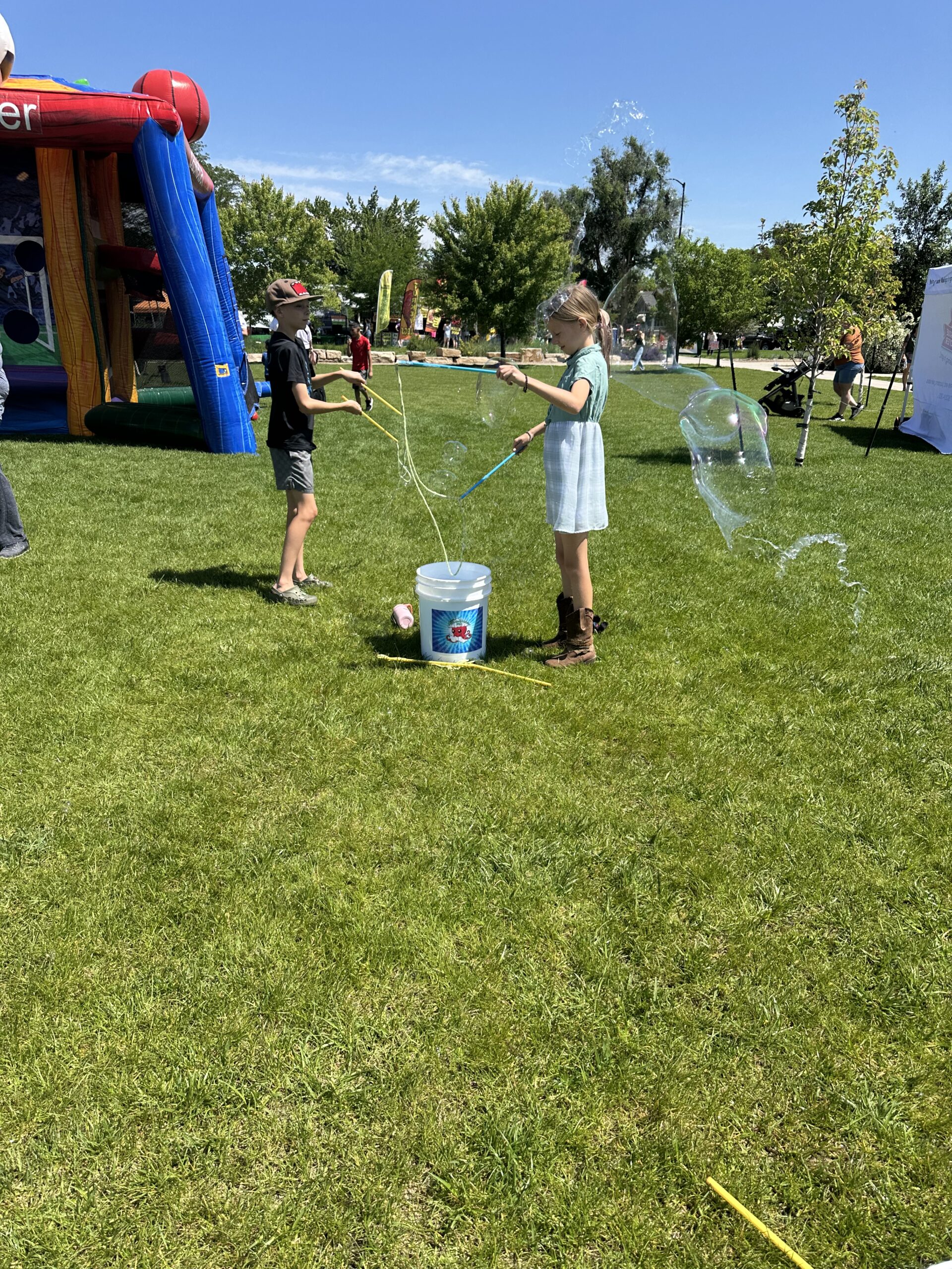 Bubble-filled community celebration