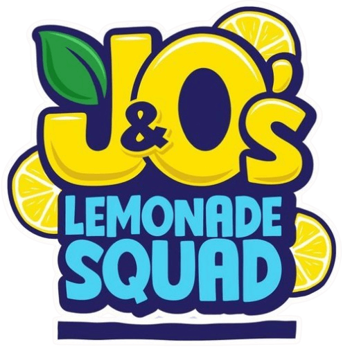 J&O's Lemonade Squad logo with yellow lettering and lemon slices